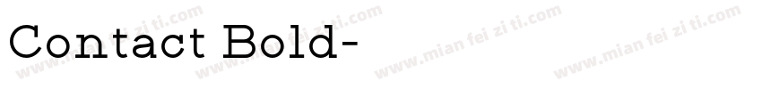 Contact Bold字体转换